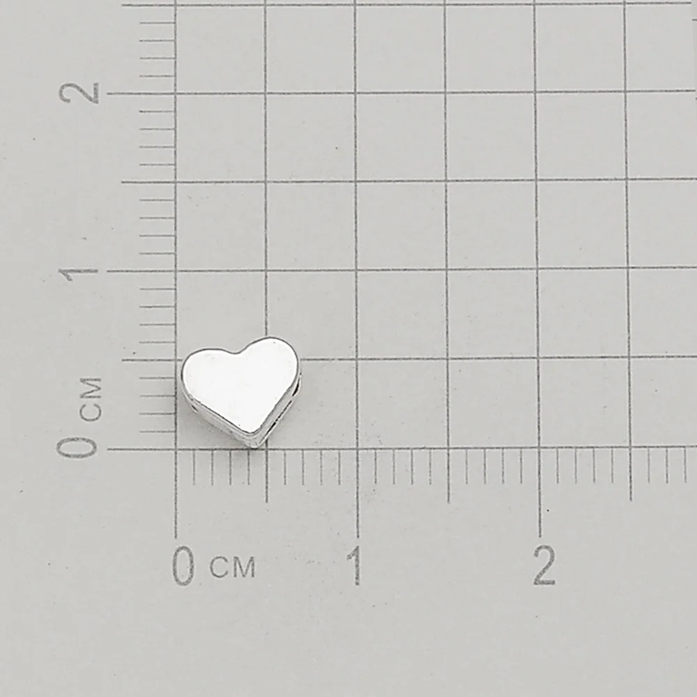 50 шт./лот 6x7 мм посеребренные подвески в форме сердца античном стиле Подвески из