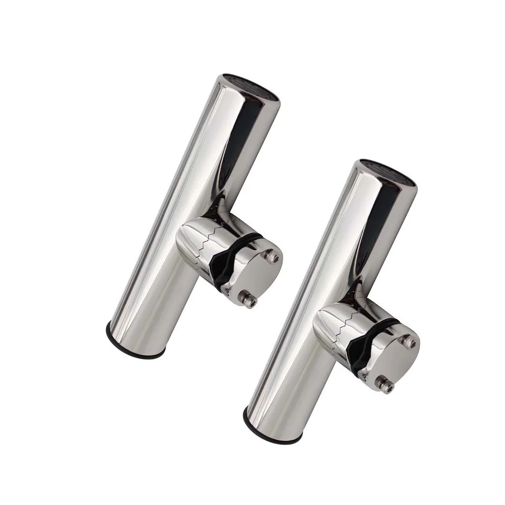 2PCS Boat Fishing Rod Holder Stainless Steel Marine Boat Yacht Accessories Mirror Polish Rod Holder Fishing Hardware