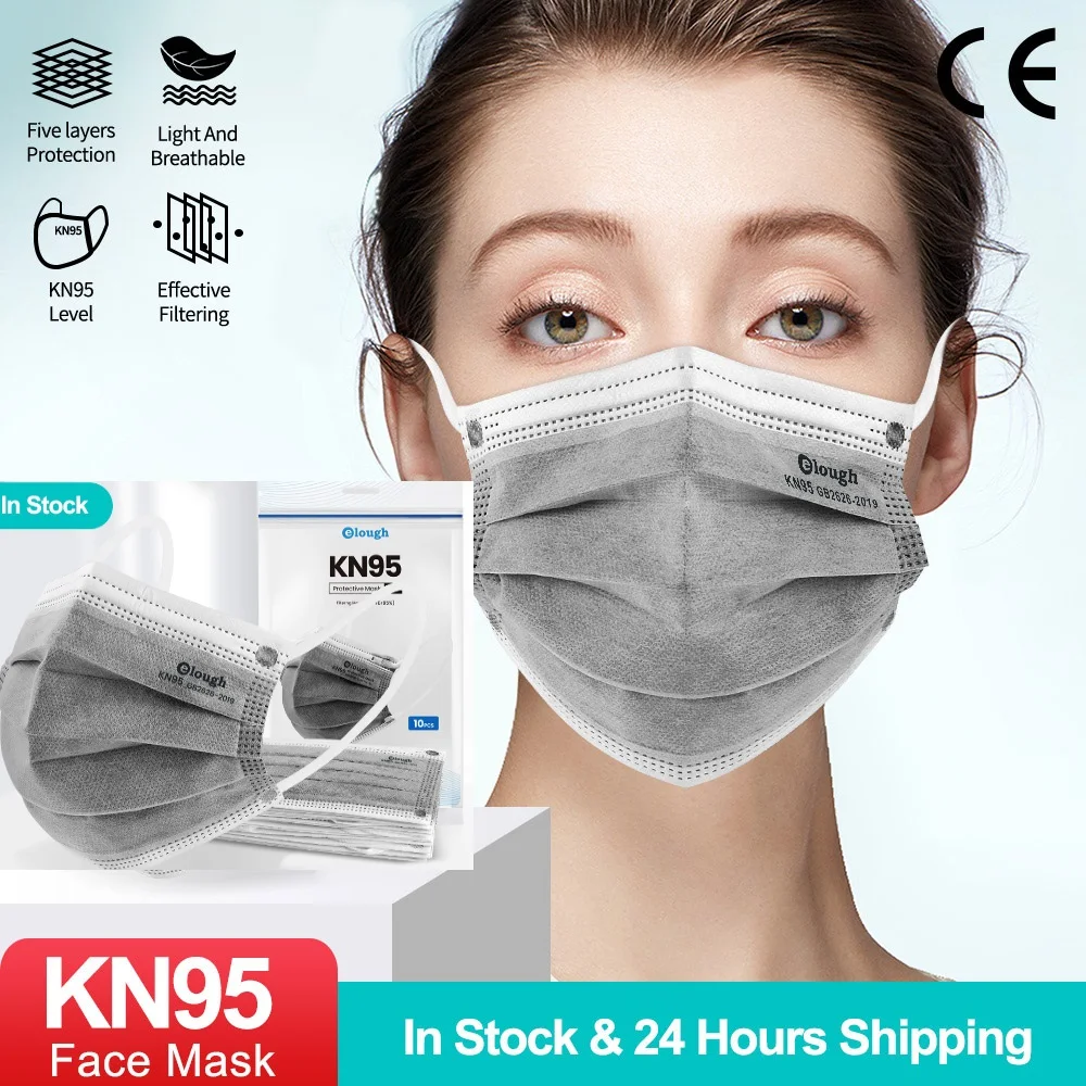 

Elough Mascarillas Fpp2 Homologada Grey Mascara KN95 Disposable Mask FFP2 Maske Respiratory Mask fpp2 Activated Carbon Mask FFP2