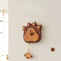 fish bears paw wall clock creative gifts living room decorative wall clock decorative pendant watch living room decoration