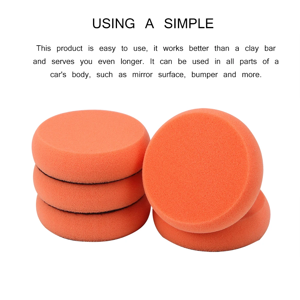 5 шт./компл. автомобильный воск Wash Подушечка для полирования губка пена чистки