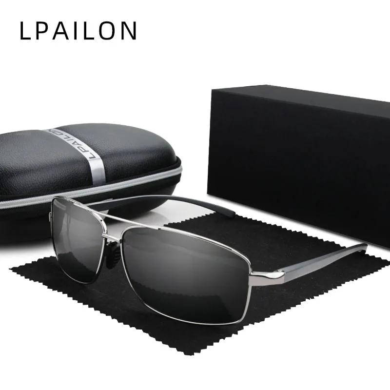 Gun Gray LPAILON квадратные Ретро Мужские поляризационные солнцезащитные очки винтажные классические ретро брендовые Дизайнерские мужские солнцезащитные очки водительские Оттенки UV400 - Цвет линз: Gun Gray