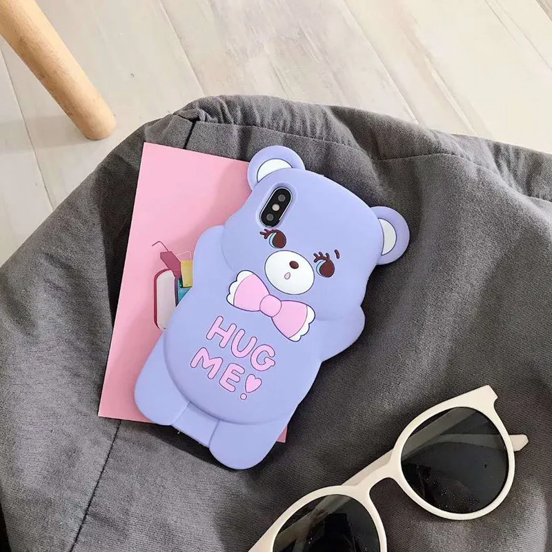 Мультяшный чехол для OPPO RX17 Neo ax7 pro R15X K1 Reno Z V15 K3 Realme X милый медведь мягкий