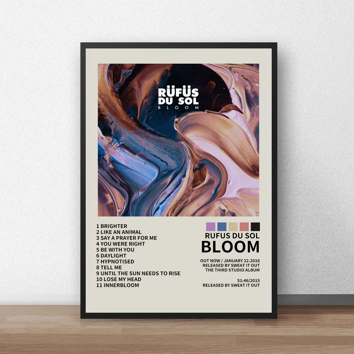 

Rufus Du Sol Bloom Music Album Cover Poster Canvas Print Home Decoration Wall Painting ( No Frame )