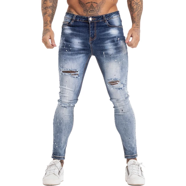 Jeans Men 2020 Stretch Ripped Pants 10
