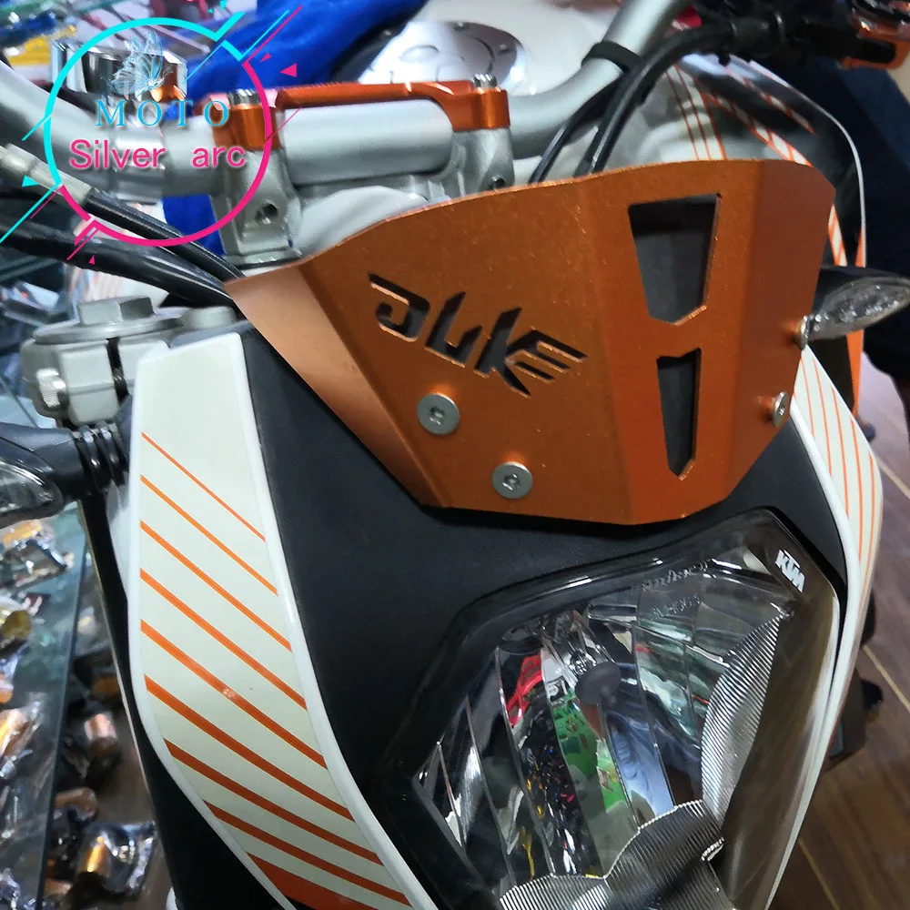 Мотоцикл алюминиевый мотоцикл ветровое стекло экран для KTM Duke 125 200 390 Duke Регулируемый поднимающийся прозрачный ветровое стекло ветровой экран