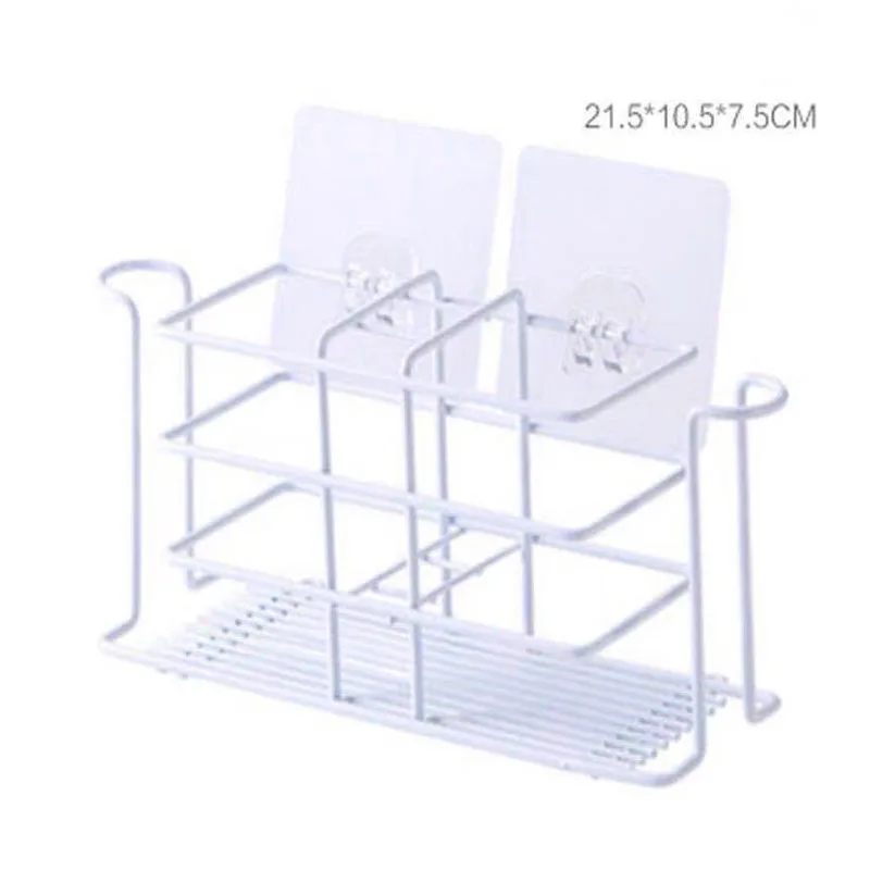 

Wall Stand Toothbrush Toothpaste Storage Holder Iron Bathroom Toothpaste Storage Rack Toothbrush Holder Bathroom Accessories