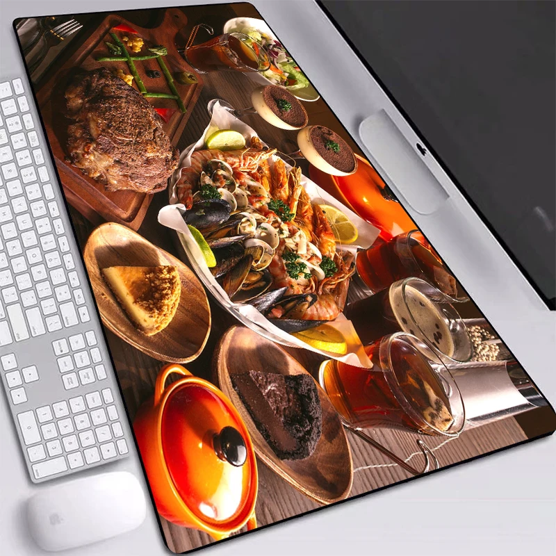 

Gaming Mouse Pad Extended Large Food Printed Desk Mats Softy Natural Rubber Mouse Pad Accurate-control 900x400/800x400/700x400mm