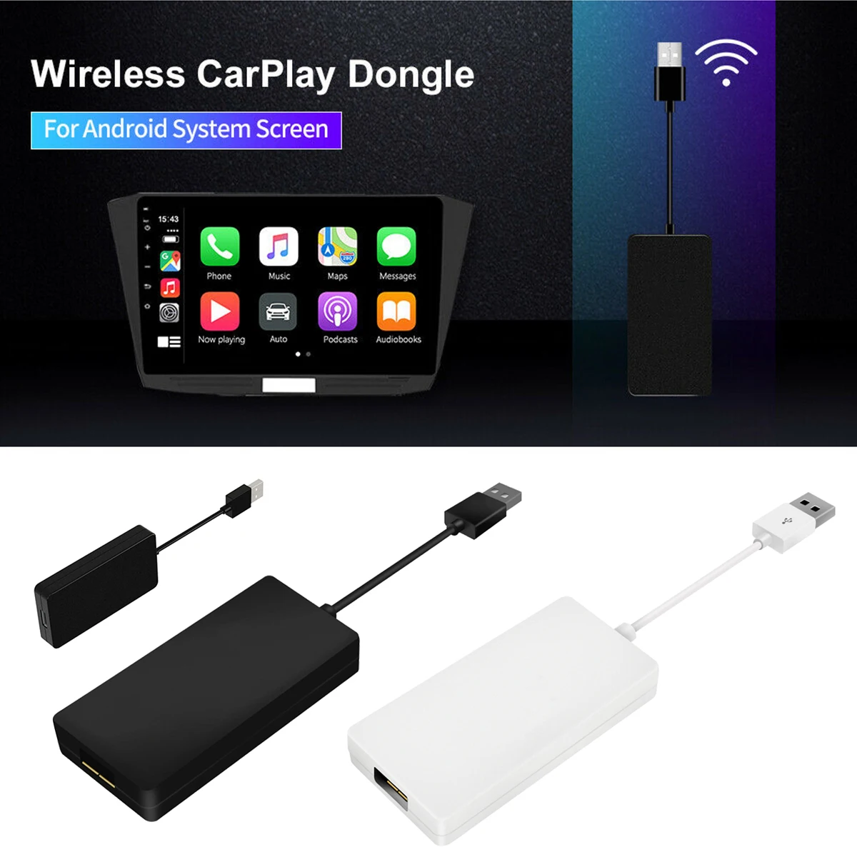 

Wireless CarPlay Adapter Dongle for Cars Compatible with Car Cavigation Player Wireless Adapter Audio Video Adapters DJA88