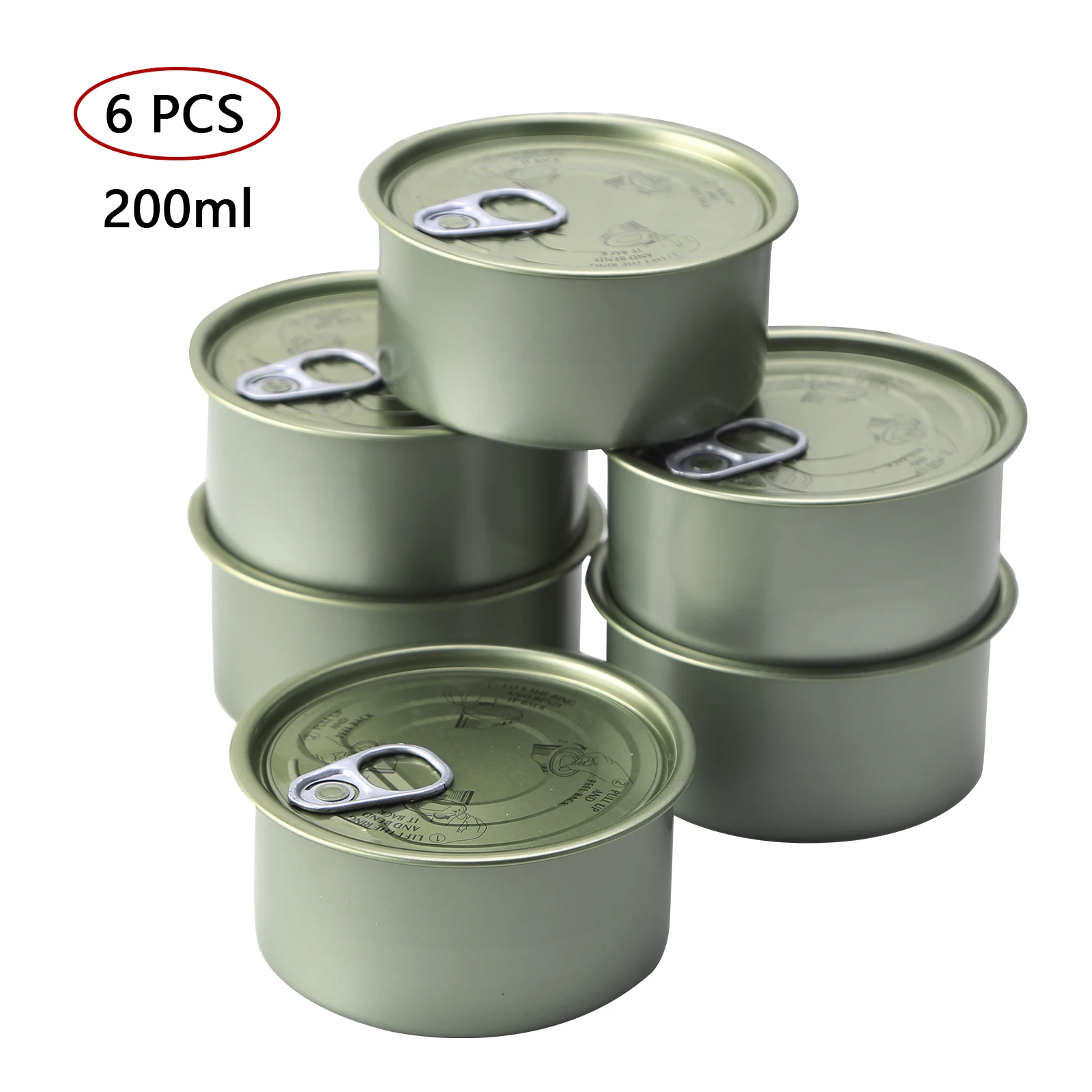 Round Tin Storage Can Press In Machine Seal Tin Can with Ring Lid Bottle Container for Chilli Sauce Tea Storage Jar Cosmetic Box