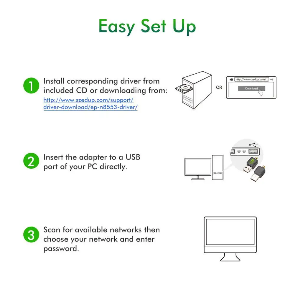USB WIFI адаптер двухдиапазонный внешний сетевой 2 4G 150M беспроводная сетевая карта