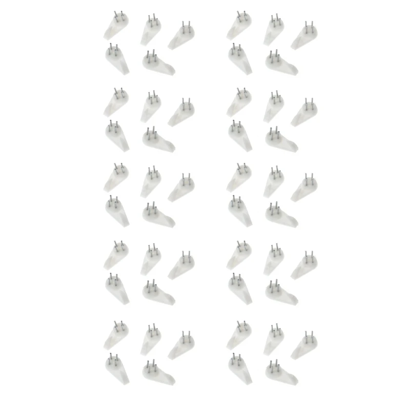 

50 Pcs Plastic Invisible Traceless Wall Mount Photo Picture Frame Nail Hook Hanger