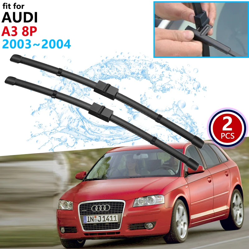 

Car Wiper Blade for Audi A3 8P 2003 2004 Front Window Windscreen Windshield Wipers LHD RHD 24" + 19" Car Stickers Accessories