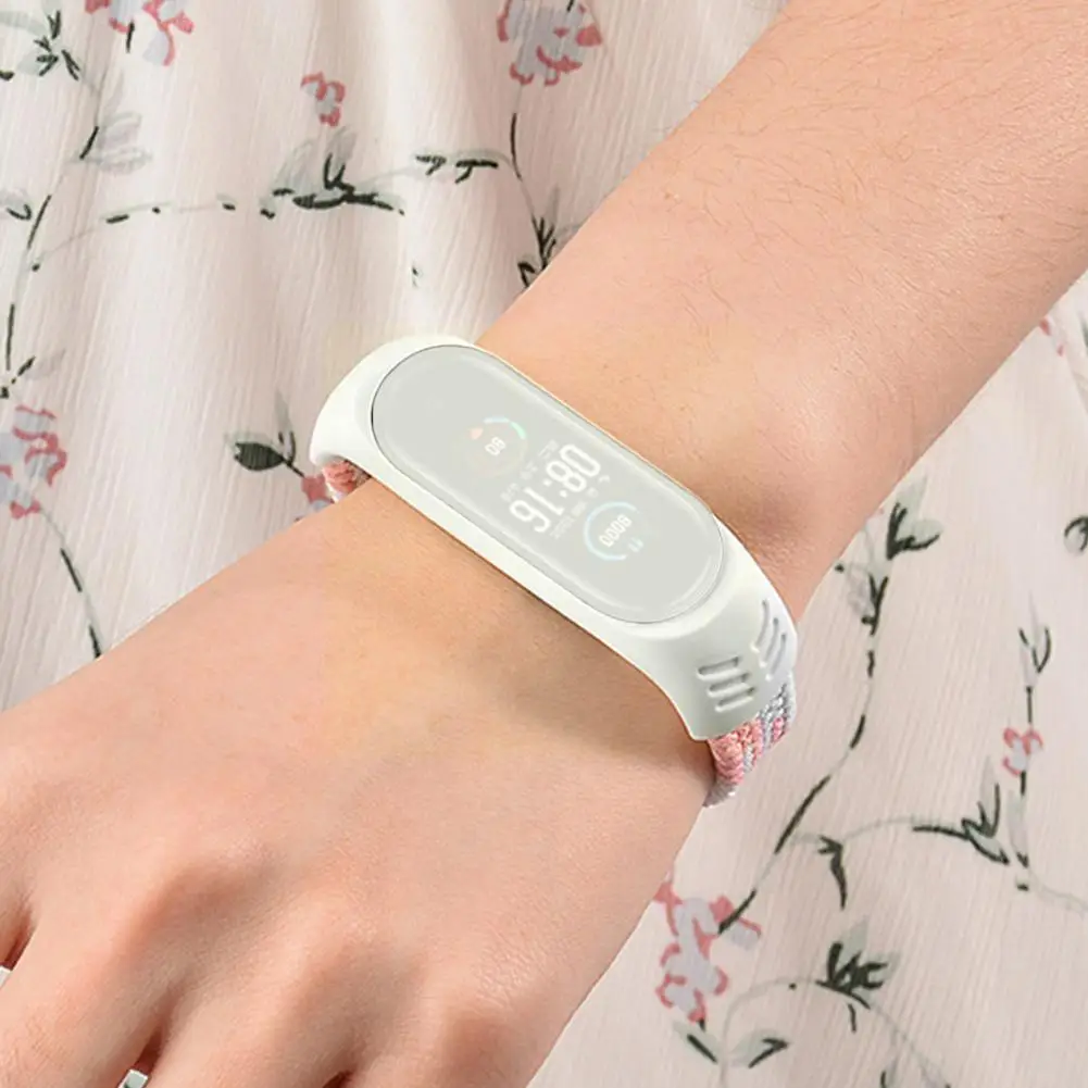 

New Nylon Strap For Mi Band 4 3 5 Bracelet Braided Elastic 3 5 Band Watch Loop Wristband Bracelet For Mi Strap Z7z3