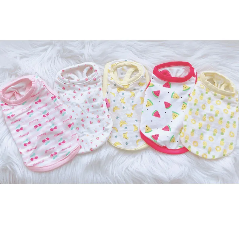 Фруктовая Одежда для собак летняя рубашка с коротким рукавом арбуз изображением