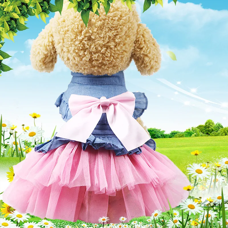 

New Dog Dress Pet Cat Clothes for Small Dog Wedding Dress Summer Spring Fashion Skirt Puppy Clothing Pet Clothes XS-XXL