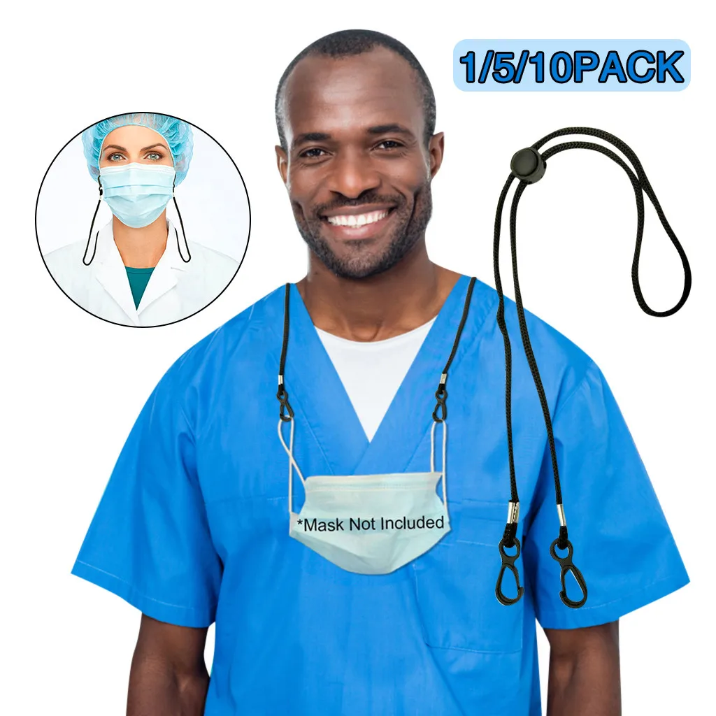 10 шт. регулируемый шнурок для маски лица удобный и Удобный безопасный держатель