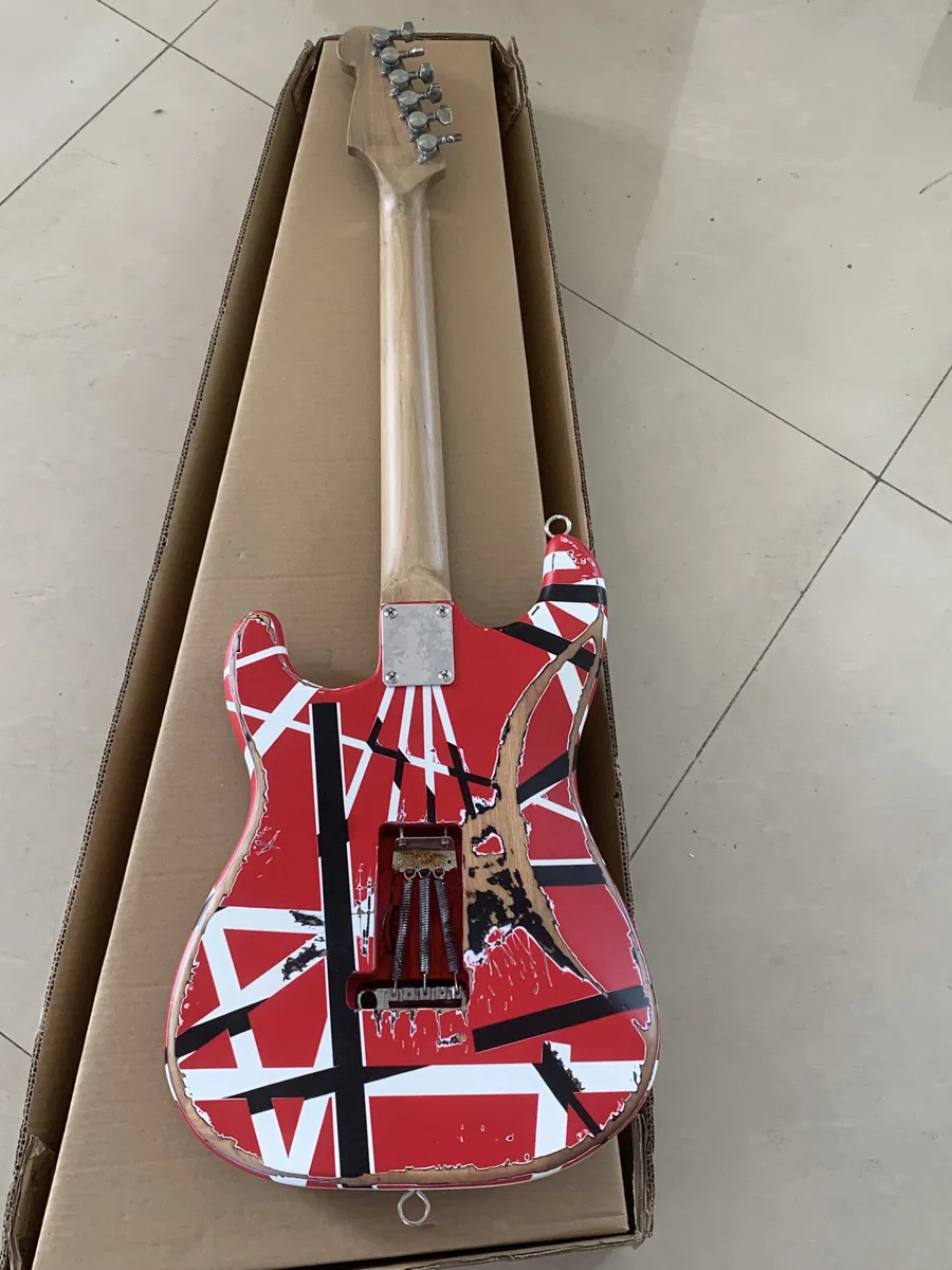 Старый Эдвард Эдди Ван Хален Тяжелая реликтовая полосатая Френки электрическая