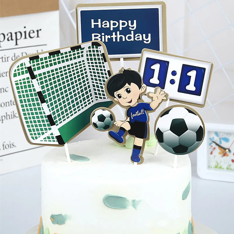 Украшение футбольного мяча украшение для детского торта с днем рождения десерта
