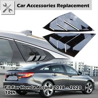 rear quarter window louvers spoiler cover panel side gill fits for honda accord 2018 2020 10th car accessories abs molding