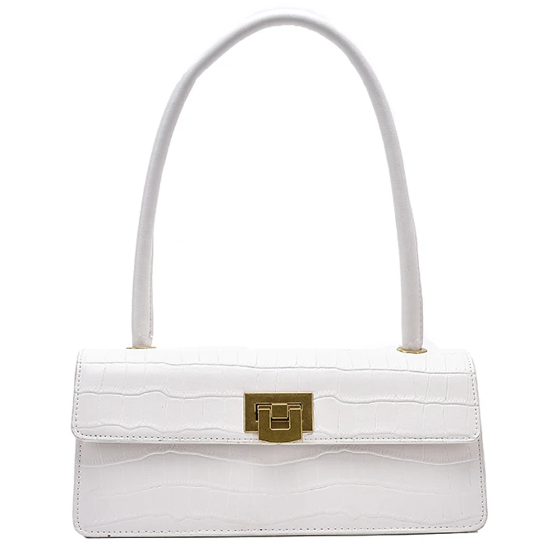 

Women Shoulder Bag Crocodile Pattern Solid Armpit Bag Ladies Chain Shoulder Bag Female Travel Underarm Bag Phone Purse