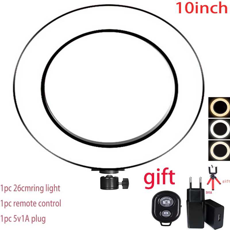 16 см 26 см 33 см 45 см Selfie Ring Light 5V1A EU plug с держателем для телефона фото освещение с пультом дистанционного управления для фото видео
