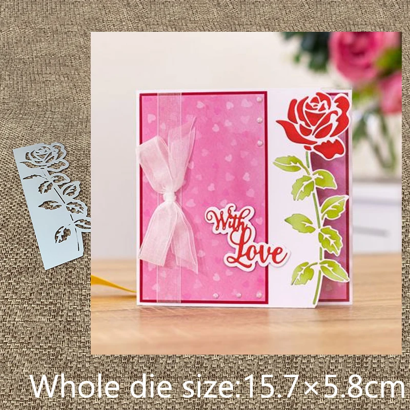 

XLDesign Craft Metal Cutting Dies stencil mold rose side edge decoration scrapbook Album Paper Card Craft Embossing die cuts