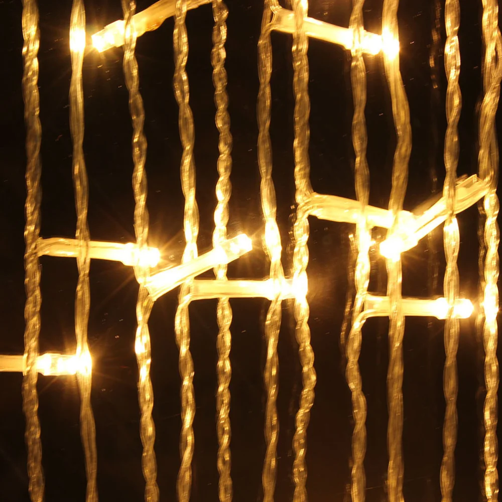 

3x6M 600 LED Icicle String Lights Curtain Light for Christmas Home Outdoor Decoration with Plug (Warm White)