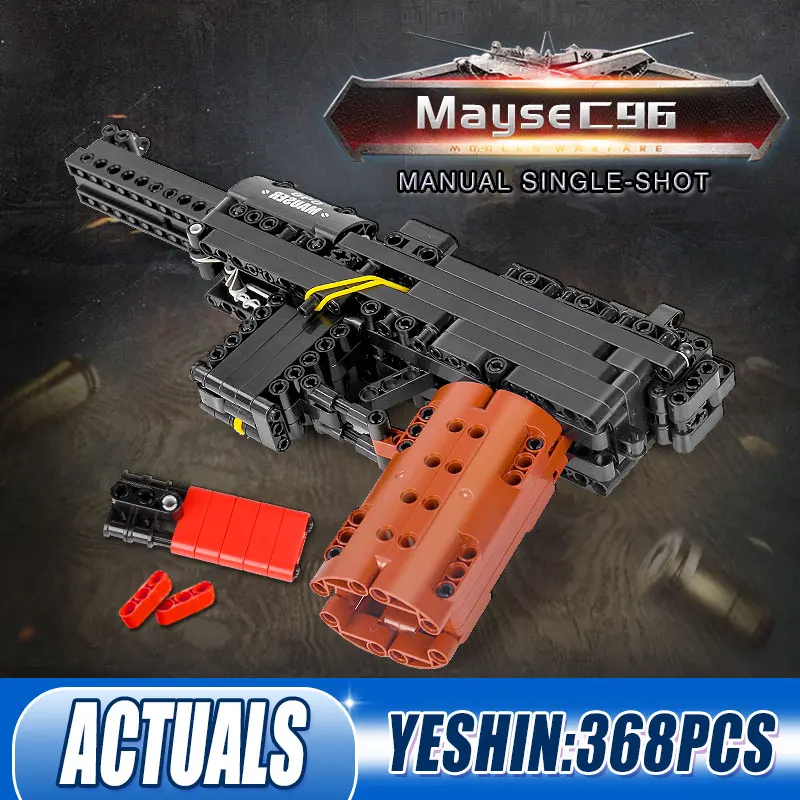 MOULD KING модель оружия 14011 368 шт. строительный блок MOC C96 набор пистолетов детские