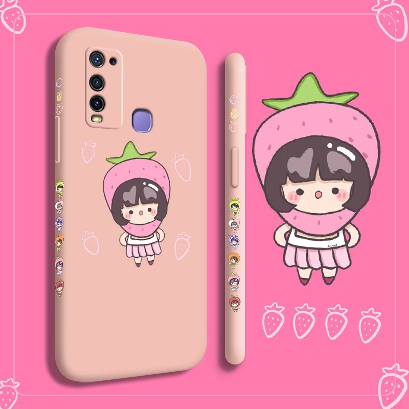 

Чехол-накладка для vivo Y3, Y17, Y15, Y19, Y30, Y30i, Y50, Y51 2020, с изображением девушки из силикагеля