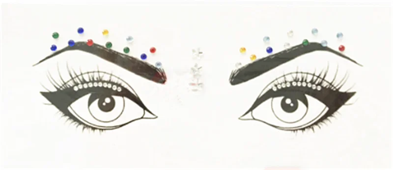 Украшения для лица 1 шт. рождественские наклейки сделай сам бровей боди арта