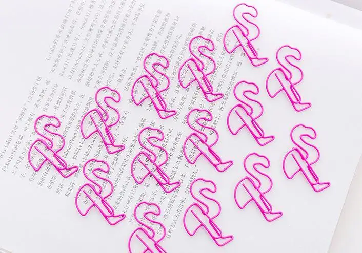 10 шт. Ellen Brook креативные офисные школьные принадлежности Kawaii милый мультфильм Розовый фламинго животные скрепки