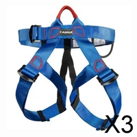 3xclimbing harness safety belt tree climbing rappelling equip blue