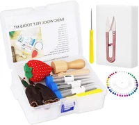 lmdz needle felting kit with 3 sizes needles sewing pins foam mat scissors for beginner professional needlework accessories