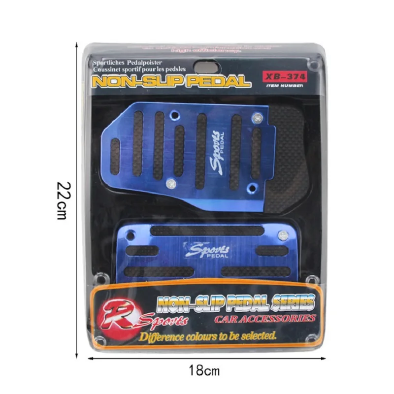 

Aluminum Automatic Gear Brake Throttle Accelerator Non-slip Foot Pedal Cover 2pcs/3pcs Red/Blue/Silver