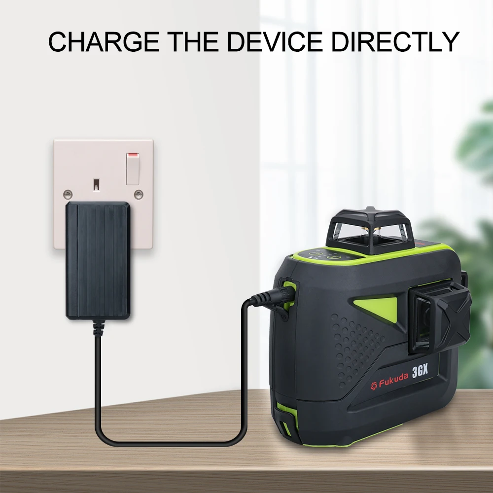 Лазерный уровень Fukuda зеленый луч 12 линий 360 градусов | Инструменты