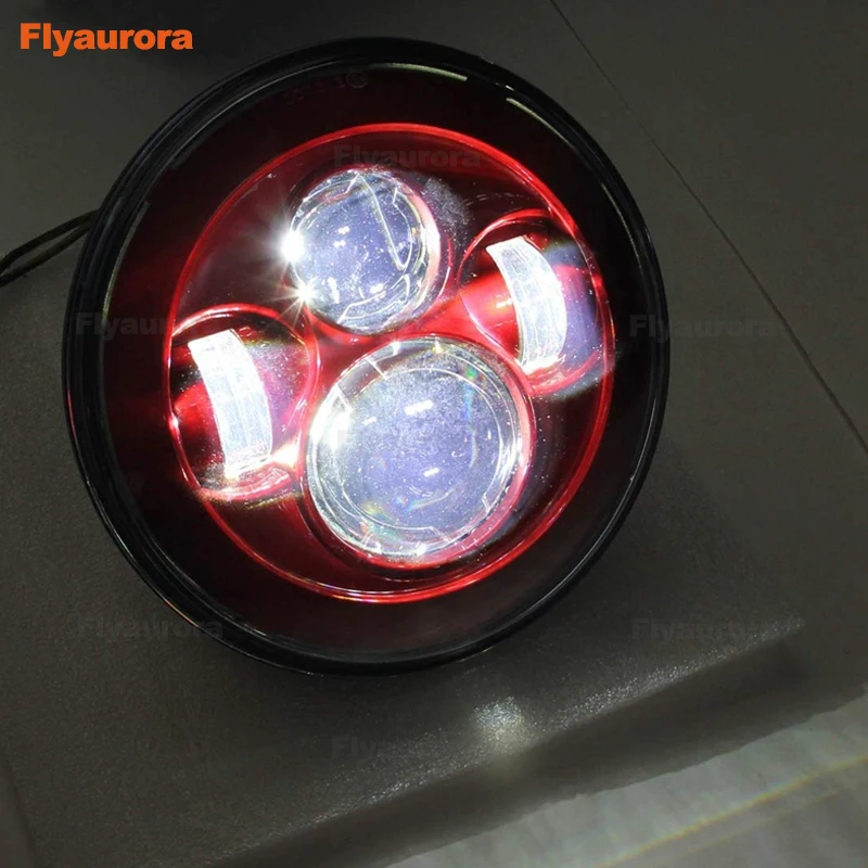 Фара для мотоцикла Road King 7 &quotLED H4 Проектор фары Замена + 4 5 дюймов противотуманная