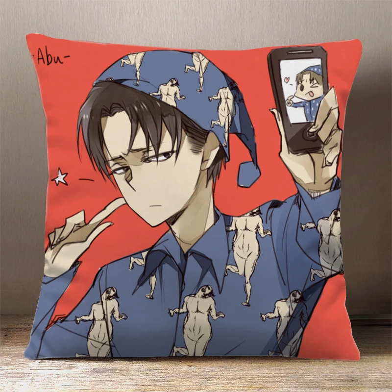 Аниме игра атака на Титанов Levi · Ackerman квадратная диванная Подушка Siesta Dakimakura Safa