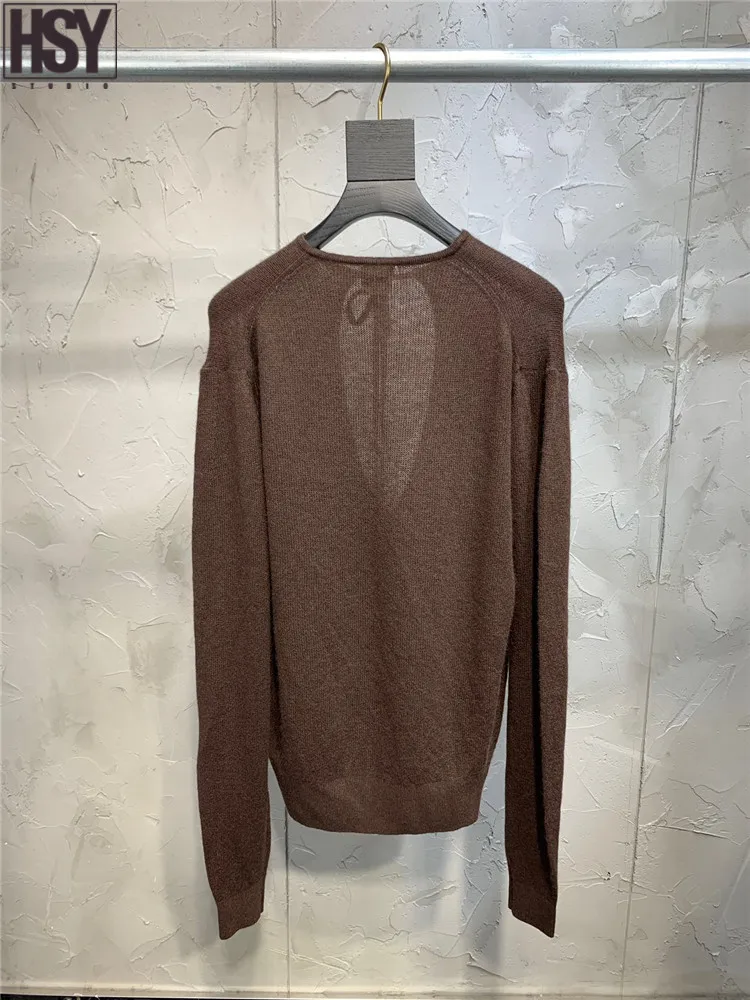 【HSY】2019 Осень Зима Новый женский длинный рукав круглый вырез свободный