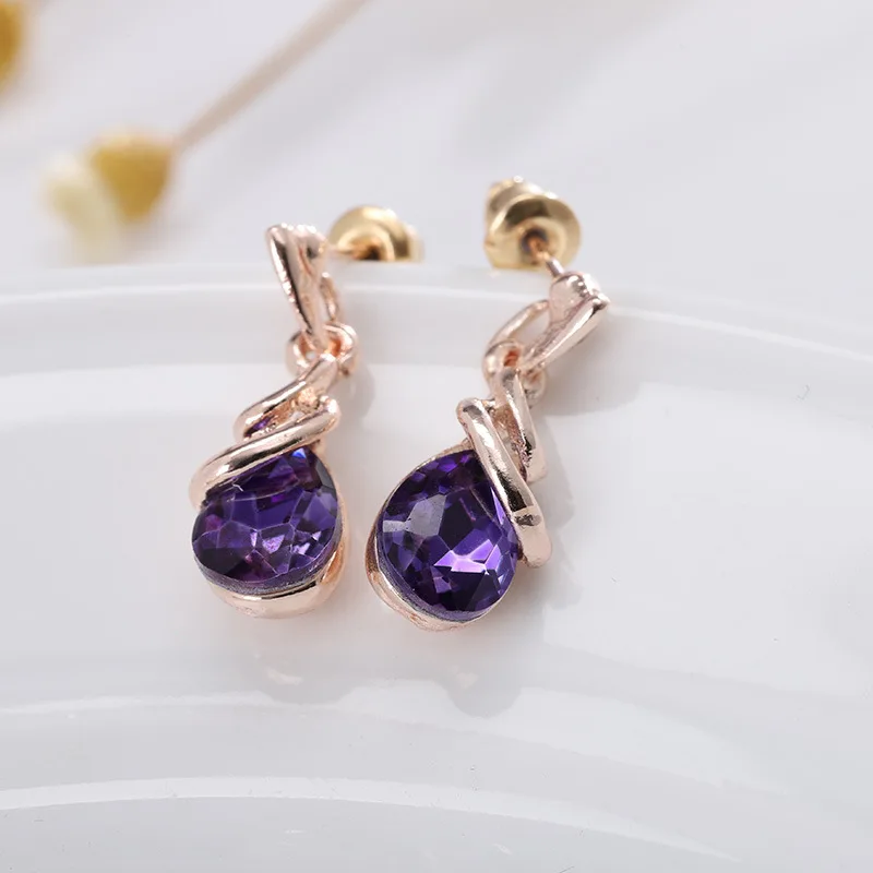 Женское Ожерелье для ушей и ногтей декоративный костюм серьги из розового золота