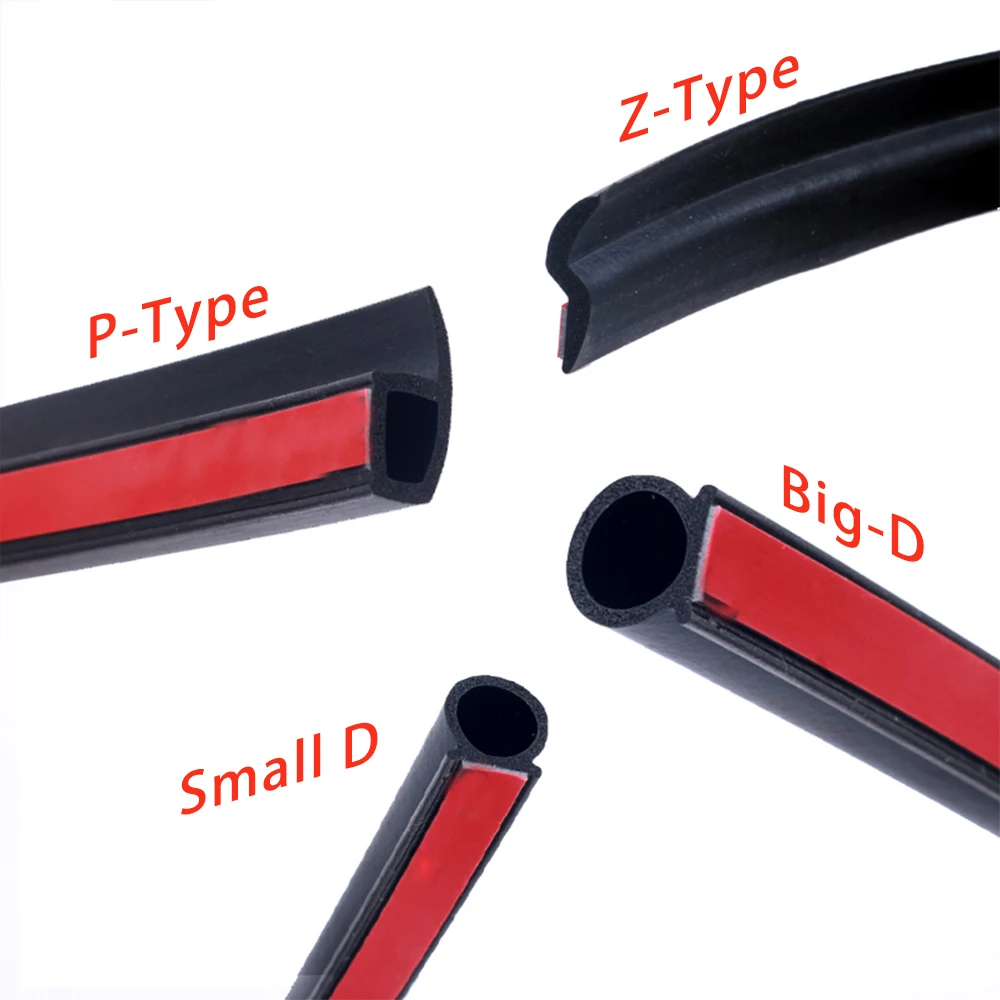 

P Z D B Type Car Door Seal weatherstripping Door Rubber Seal Strip Car Sound Insulation 4 Meters Rubber Sealing For Car Rubber