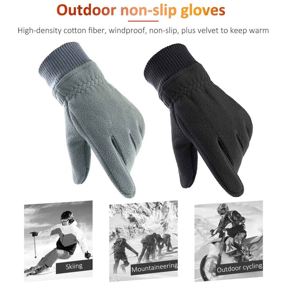 

Зимние теплые мужские флисовые сенсорные экраны рандомные пальцы Нескользящие велосипедные термо для спорта лыжи сноуборда