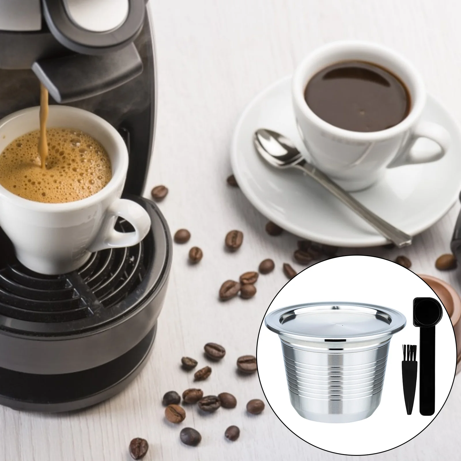 

Refillable Coffee Capsule Filter Stainless Steel Coffee Capsule Coffee Capsule For Nespresso Machines