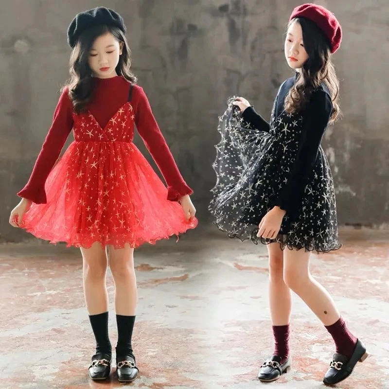 

Christmas Girls Dress Winter Clothes Baby Girl Princess Star Dress Kids Clothing Dress Birthday 3 4 5 6 8 Years