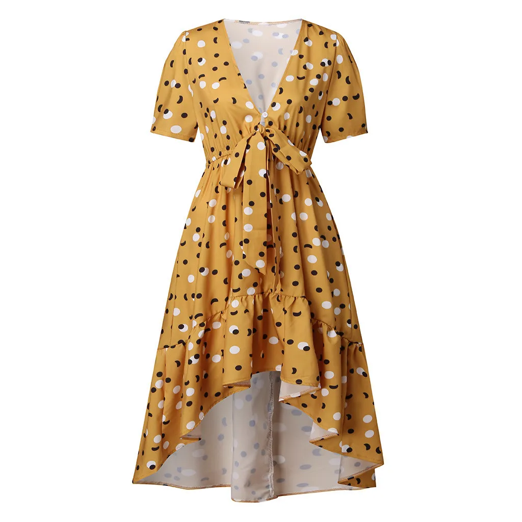 Женские платья с бантом и оборками принтом вечерние карандаш Vadim 2020 завязками