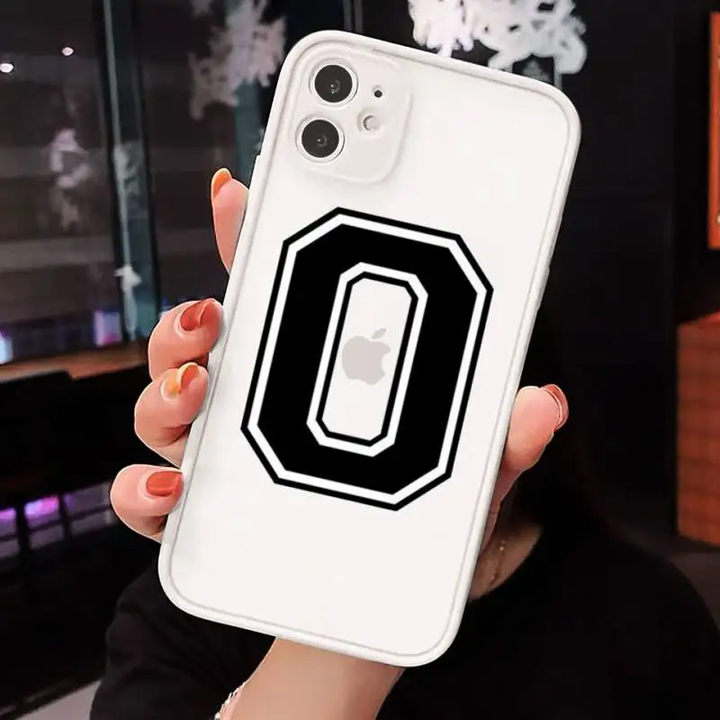 

Football number Phone Cases Matte Transparent for iPhone 7 8 11 12 s mini pro X XS XR MAX Plus cover funda