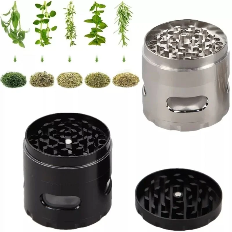 

New 4-layers Parts Crusher High Quality 55mm Zinc Metal Spice Tobacco Herb Weed Grinder for Smoker As Gift Smoking Accessories