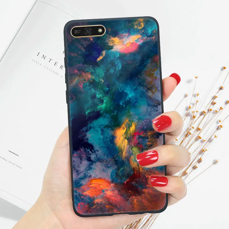 oo1 Яркий чехол huawei Y5 Y5 Y6 Prime Lite Y6 67 чехол Глянцевая задняя крышка для телефона Y5 чехол s - Цвет: oo1