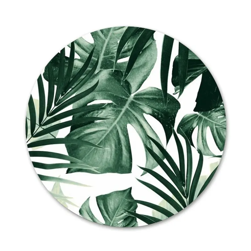 Тропические экзотические пальмы листья значки металлические для украшения