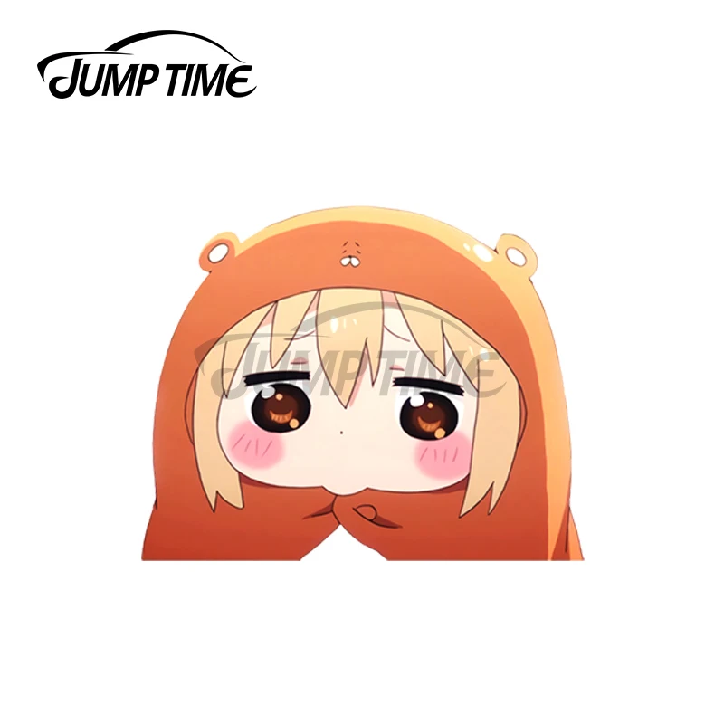 JumpTime 13 x 4.3cm For Pouty Umaru chan Peeker RV Surfboard Waterproof Car Stickers Trunk Personality Refrigerator VAN Decal